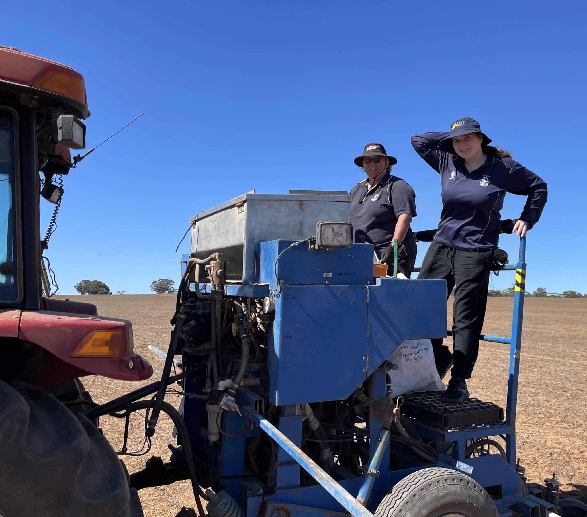 2026 Anna Osmond at work in the field (right). 