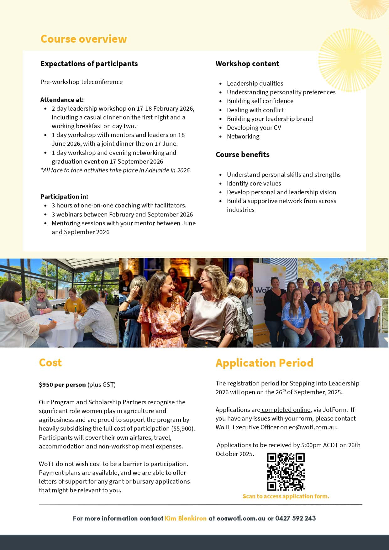 2026 Stepping Into Leadership Program Application Flyer Page 0002