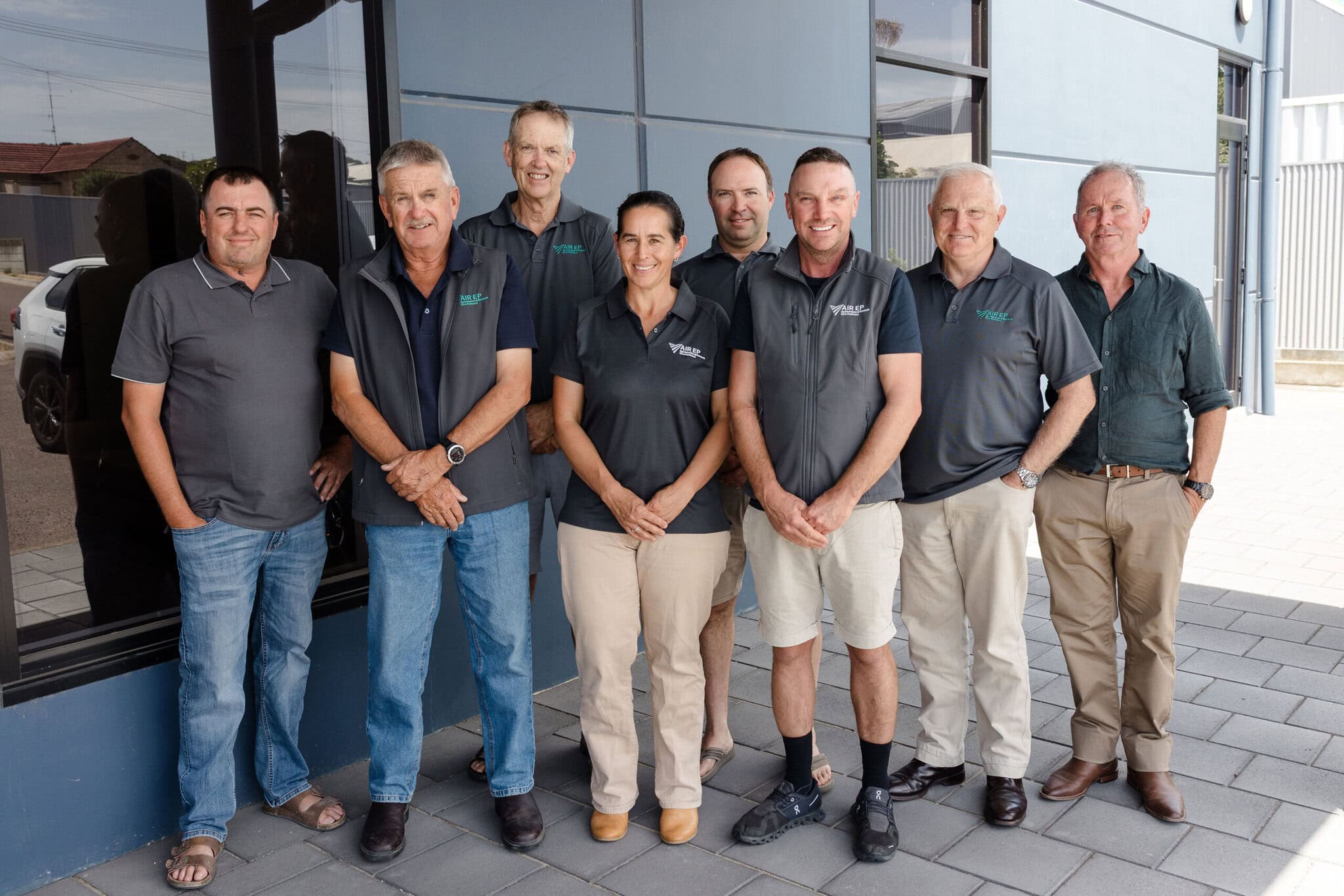 AIR EP Board, pictured January 2026. Jake Hull, Bill Long, Mark Stanley, Mary Rowe, Daniel Adams, Marty Lovegrove, Greg Arthur & Denis Pedler. 